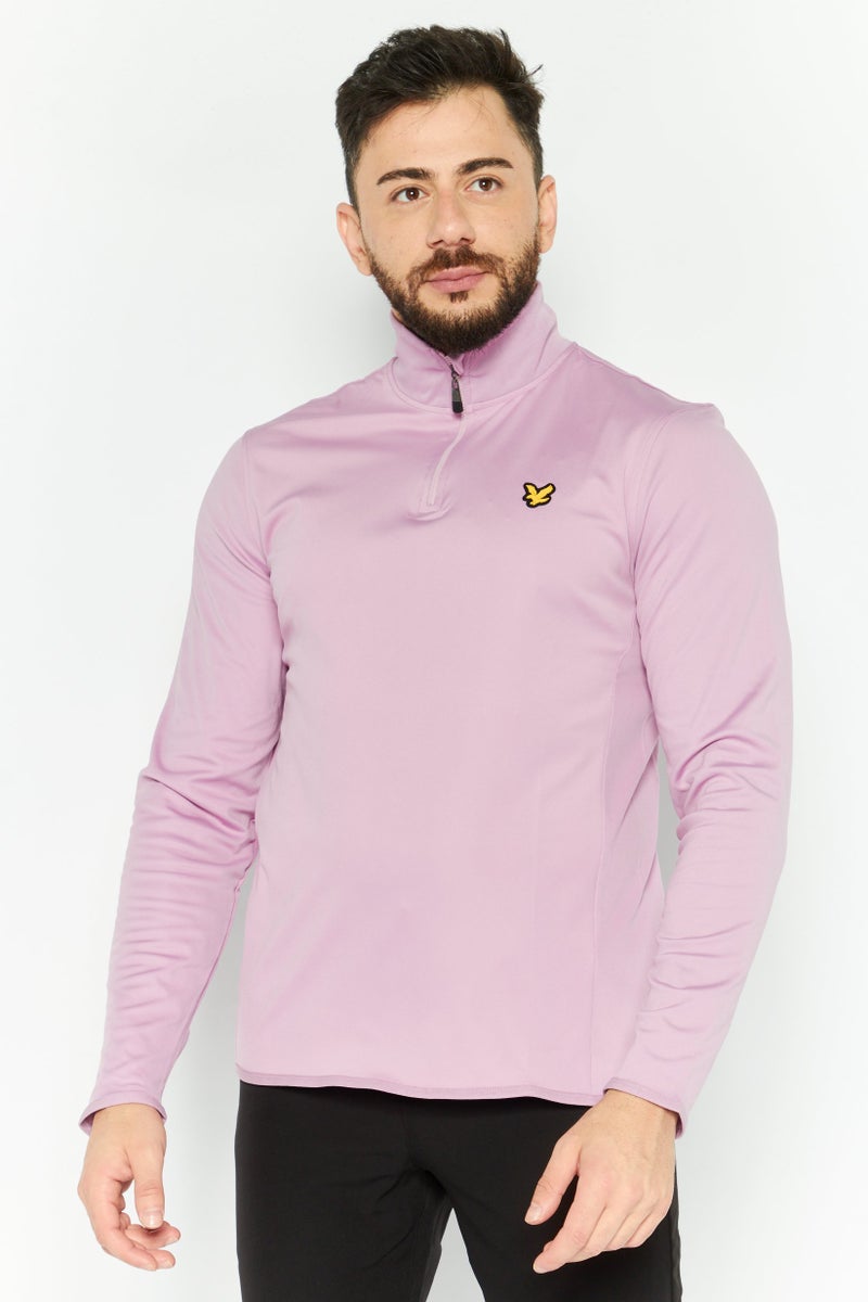 Lyle & Scott Men Sportswear Fit Long Sleeves Training Sweatshirt, Purple - Image 1