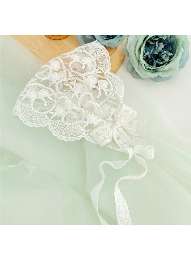 Children's Lace Headband Hat Summer Thin Princess Fontanelle Hat Hair Accessories Wide Baby Girl Baby Headwear 0-1 Years Old 2