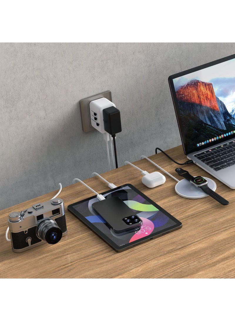 GREEN LION 20W PD Universal Travel Adapter / Short Circuit Protection /UK Pin, AU Pin ,EU Pin ,US Pin / Overheat Protection - White - Image 3