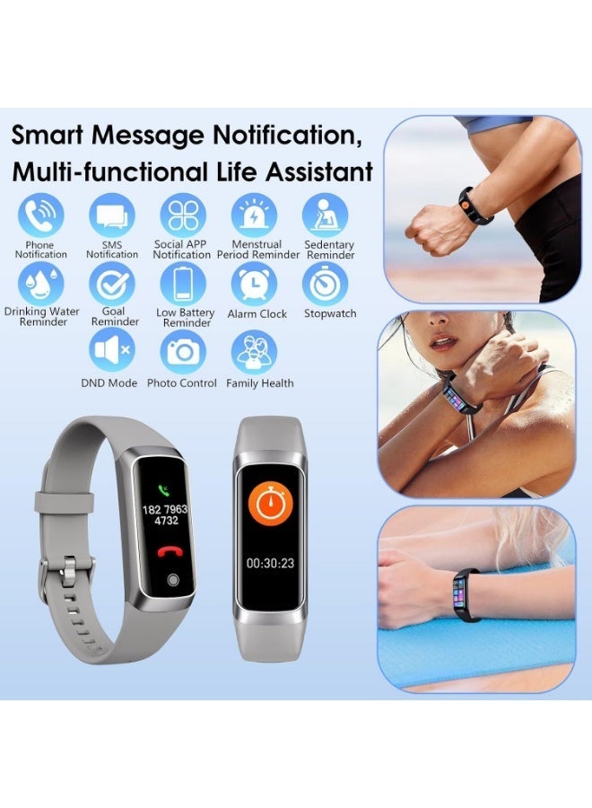 TANMASHI Smartwatch for Women & Men, 1.1” AMOLED Health Tracker Watch Smart with Sleep & Heart Rate Monitor, Waterproof Smart Watches for Ladies & Boys with Long Battery, Slate Grey - Image 5