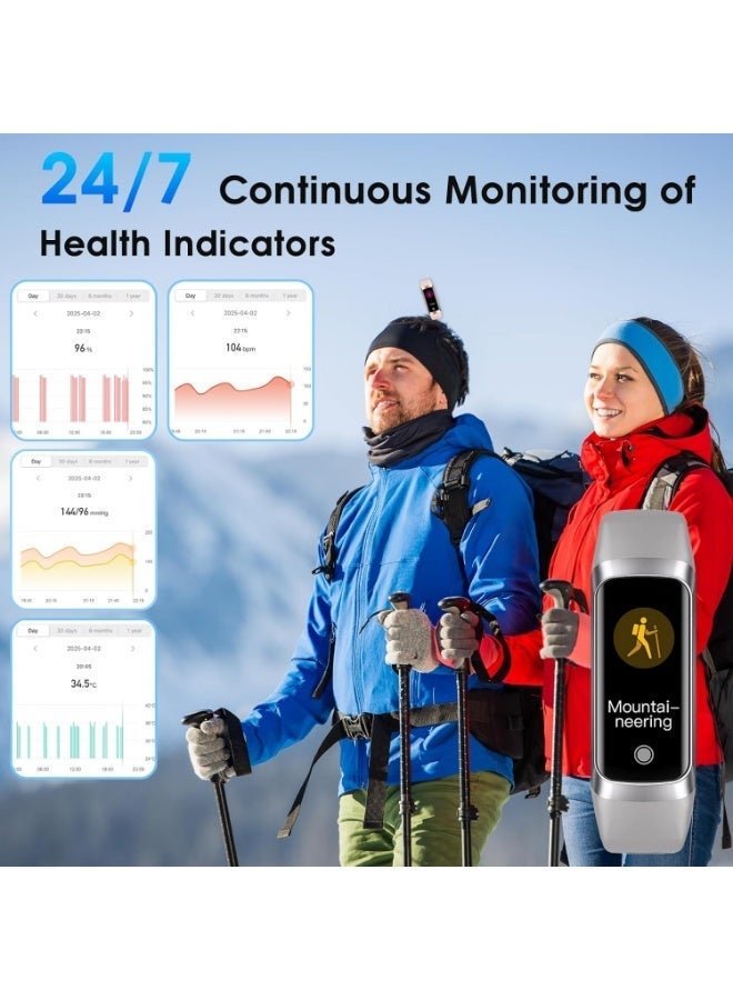 TANMASHI Smartwatch for Women & Men, 1.1” AMOLED Health Tracker Watch Smart with Sleep & Heart Rate Monitor, Waterproof Smart Watches for Ladies & Boys with Long Battery, Slate Grey - Image 2