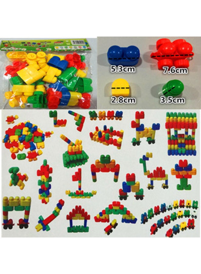 Cross-border Wholesale Kindergarten Snowflake Building Blocks Patchwork Stall Toys Desktop Bulk Weight Puzzle Wheel Pipe