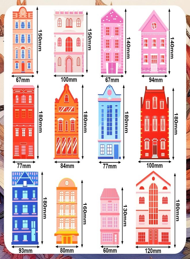 Weekgrat 12 Pieces Thanksgiving Day Parade Table Centerpiece Thanksgiving House Table Centerpieces Autumn Fall Colorful Parade House Tablescape for Party Indoor Office Home Tabletop Decor - Image 2