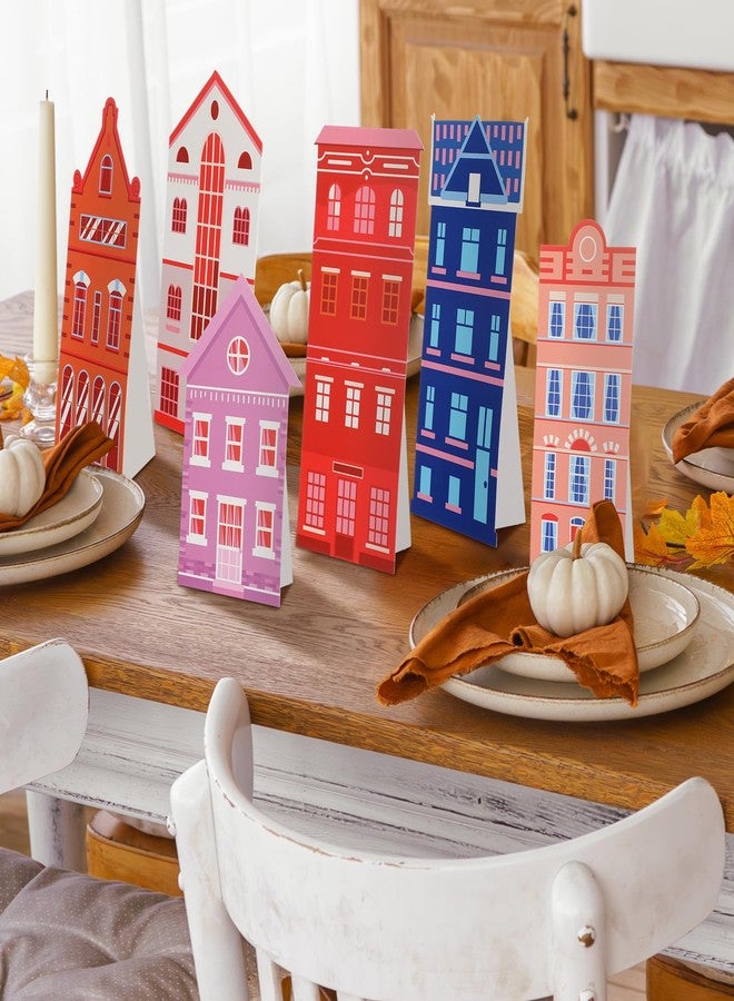 Weekgrat 12 Pieces Thanksgiving Day Parade Table Centerpiece Thanksgiving House Table Centerpieces Autumn Fall Colorful Parade House Tablescape for Party Indoor Office Home Tabletop Decor - Image 5