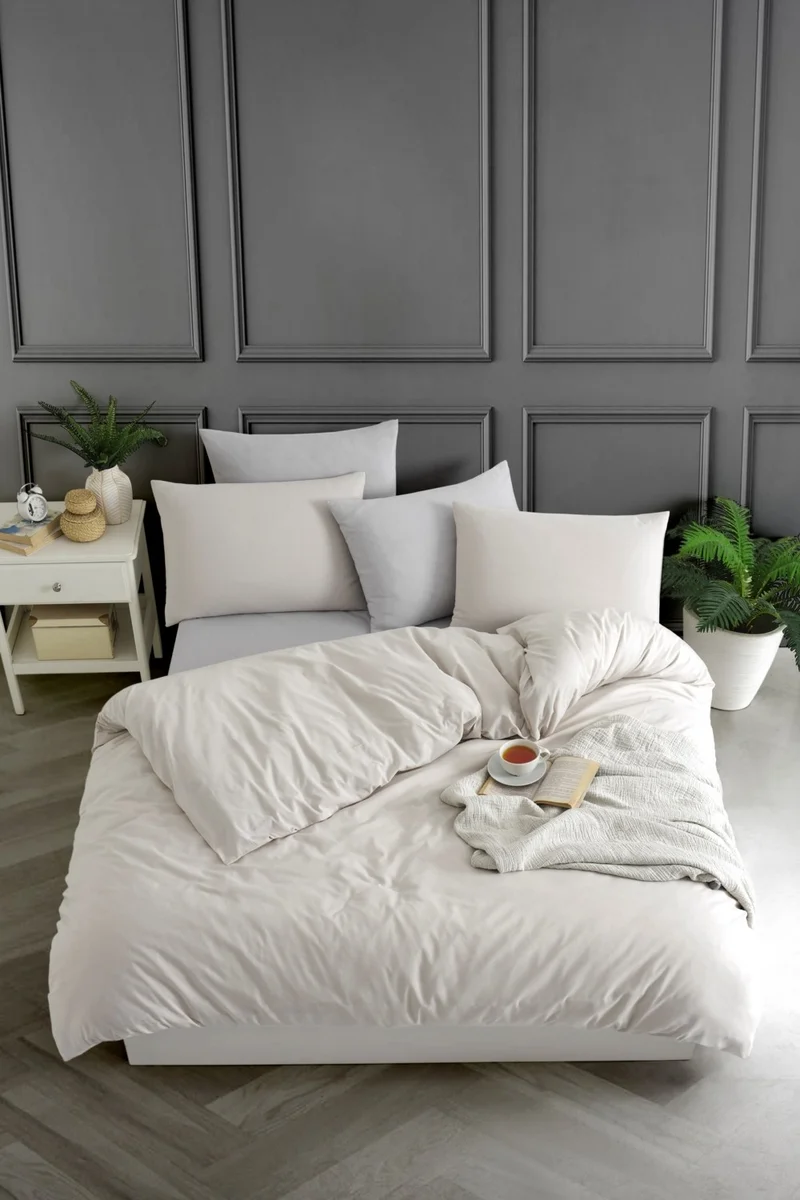 Tabu Home Single Duvet Cover Set with Yarn Dyed Elastic Sheets