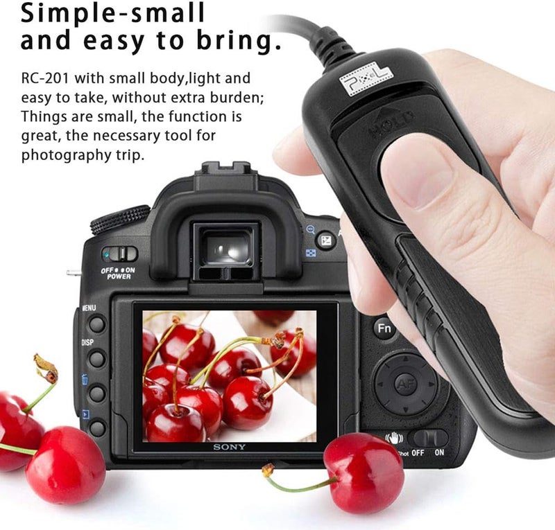 Pixel Shutter Release Cable, RC-201 CB1 Remote Release Cord Compatible for Olympus E1 E3 E5 E10 E20 Cameras Replaces Olympus RM-CB1 - Image 2