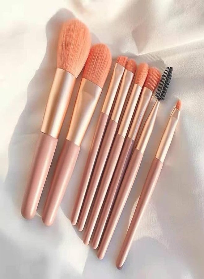 LOVHIDE 8 Pcs Brush Set With Pouch, Makeup Brushes Premium Synthetic Kabuki Foundation, Concealers, Eye Shadows Professional Blush, Face Powder, Highlighter, Contour, Blending Eyeliner (MultiColor) - Image 2