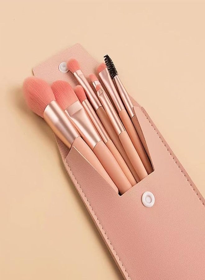 LOVHIDE 8 Pcs Brush Set With Pouch, Makeup Brushes Premium Synthetic Kabuki Foundation, Concealers, Eye Shadows Professional Blush, Face Powder, Highlighter, Contour, Blending Eyeliner (MultiColor) - Image 5