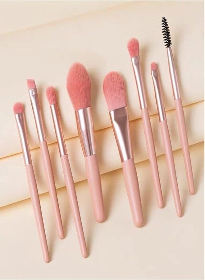 LOVHIDE 8 Pcs Brush Set With Pouch, Makeup Brushes Premium Synthetic Kabuki Foundation, Concealers, Eye Shadows Professional Blush, Face Powder, Highlighter, Contour, Blending Eyeliner (MultiColor) - Image 3