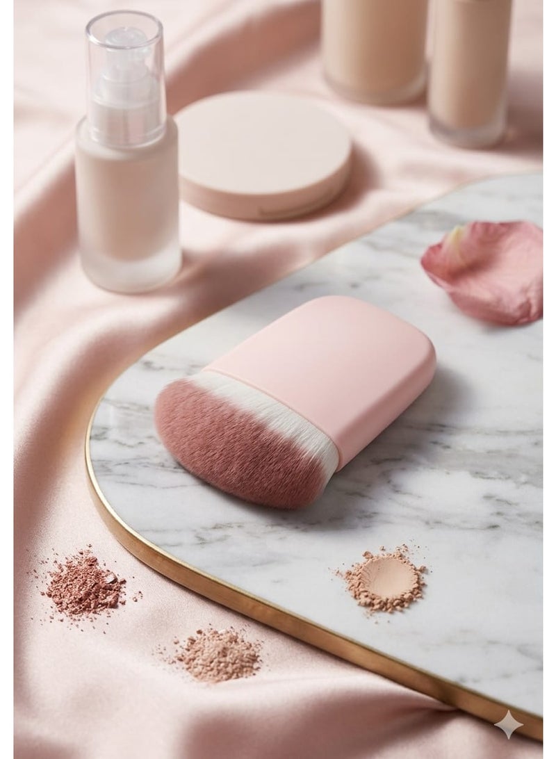 فرشاة مكياج احترافية بقبضة مريحة – فرشاة كابوكي ناعمة لتوزيع الفاونديشن والبودر – تغطية مثالية ولمسة نهائية طبيعية - Image 1