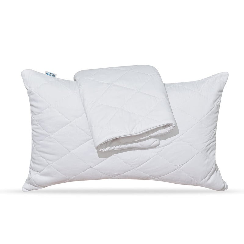 NEXTGO NEXTGO Pillow Protector Waterproof Quilted Pillows Protectors with Zipper 8 Pic Cotton Cover  - Image 2