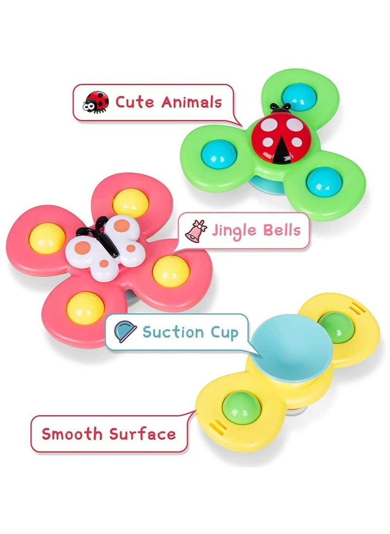 ESSEN 3pcs Suction Cup Fidget Spinner Toy For Baby Toddler Kids  - Image 2