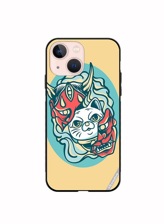 VR CREATIVE Protective Case Cover For Apple iPhone 14 Plus Cat In Mask Design Multicolour - Image 1
