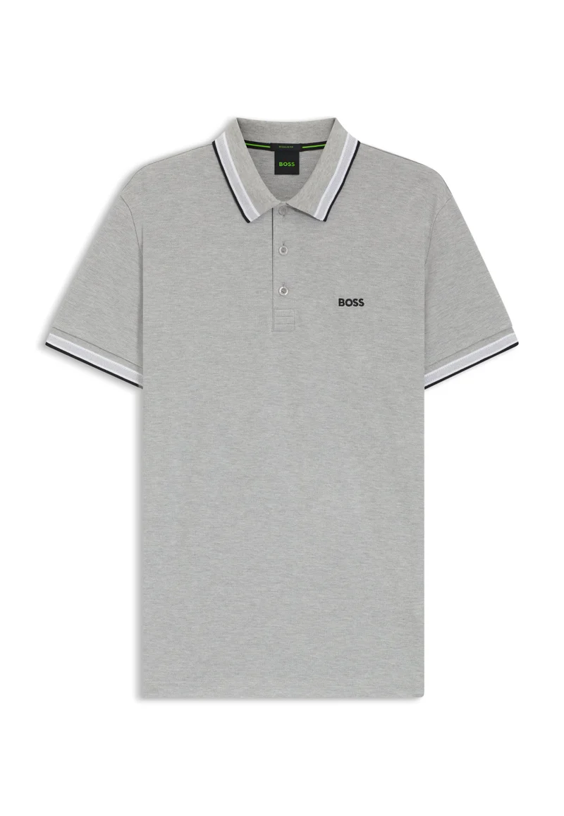 BOSS Paddy polo shirt in cotton piqué with logo undercollar