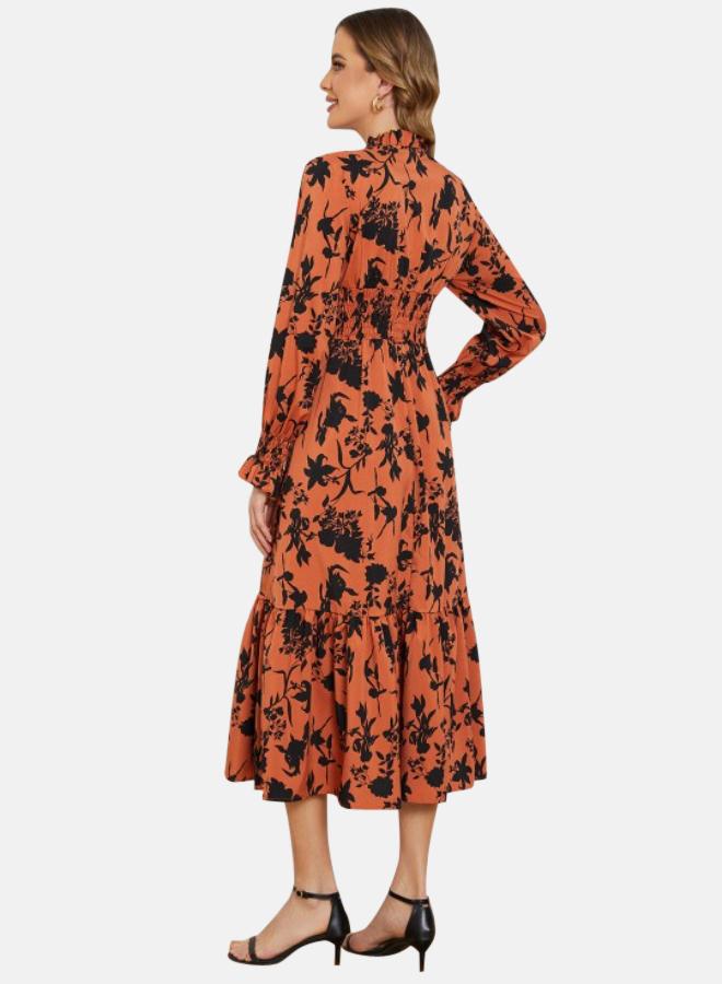 يونيكي فستان ميدي بطبعة الزهور - Image 5