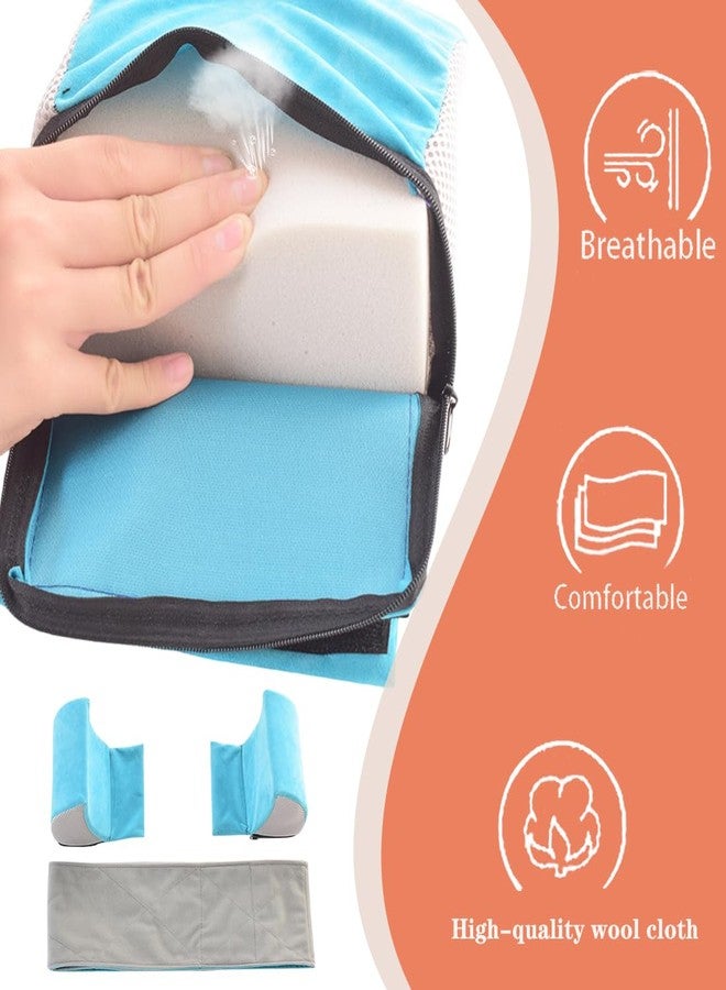 AUSTYLCO Wheelchair Lateral Support Cushion, Blue, Modern Style, Pillow Back, Flannel Material, Adjustable Size, Indoor Use - Image 3