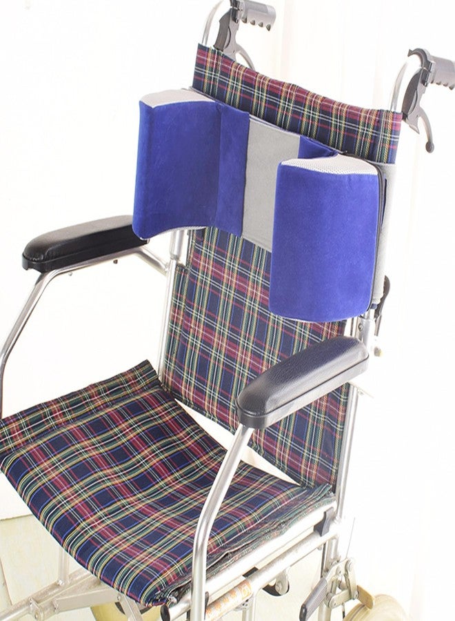 AUSTYLCO Wheelchair Lateral Support Cushion, Blue, Modern Style, Pillow Back, Flannel Material, Adjustable Size, Indoor Use - Image 1