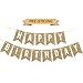 Netnology PreStrung Gold Happy Birthday Banner Decorations12 ft No DIY Gold Glitter Birthday Party Banner Sign Decor for Women Men Girl Boy Party Supplies - Image 3