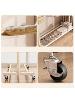 AIWANTO Clothes and Shoe Rack With Tree Shaped Holding Hooks Black 150x150x40cm Black  - Image 3