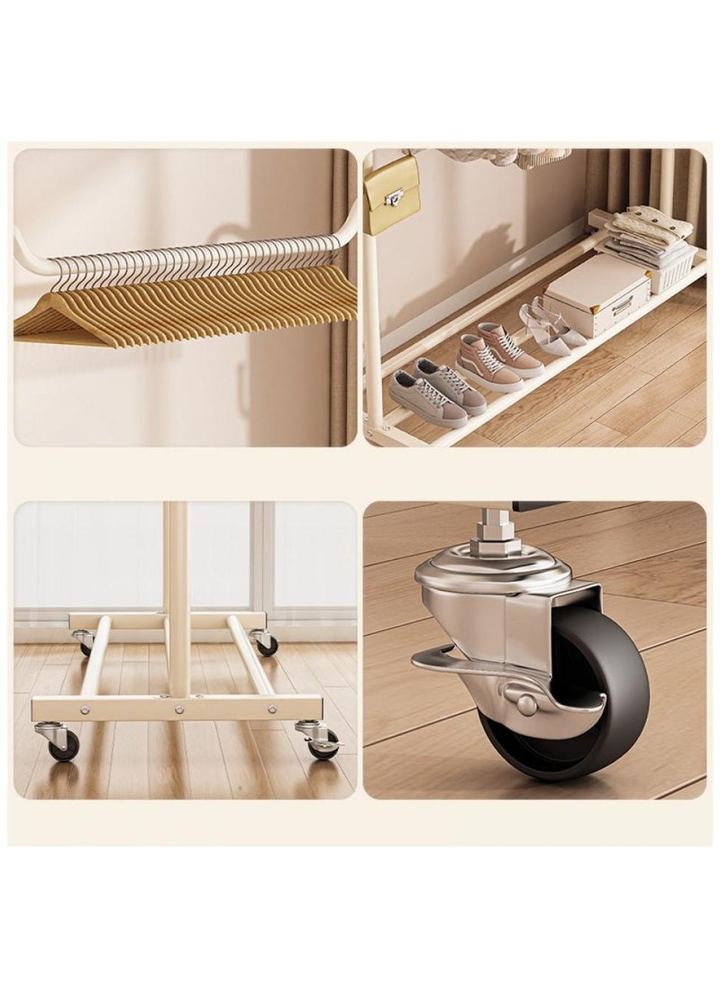 AIWANTO Clothes and Shoe Rack With Tree Shaped Holding Hooks Black 150x150x40cm Black  - Image 3