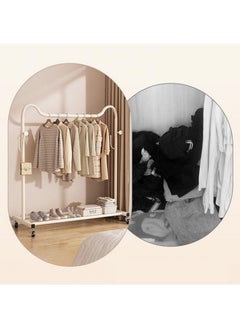AIWANTO Clothes and Shoe Rack With Tree Shaped Holding Hooks Black 150x150x40cm Black  - Image 4