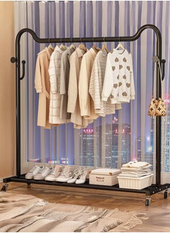 AIWANTO Clothes and Shoe Rack With Tree Shaped Holding Hooks Black 150x150x40cm Black  - Image 1