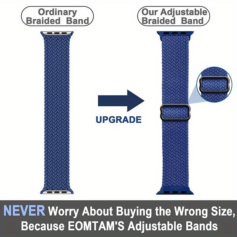 erorex For Apple Watch Series 10 46Mm Ladder Buckle Loop Nylon Watch Band With Change To Ultra 49Mm Film Pc Cover(Starlight) - Image 5