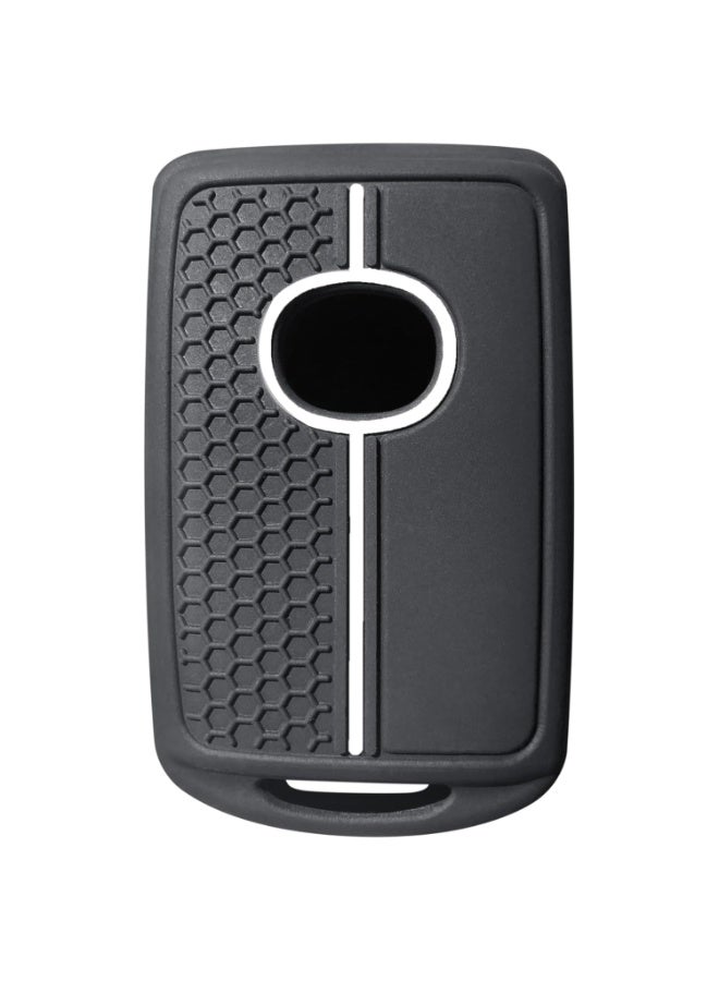 7Cylinder Silicone Cushioning Key Fob Cover Compatible with Mazda CX3, CX5, CX7, CX9, CX50, CX60, CX70, CX90, MX5 - 2Pcs, Black & White, 3 Buttons. - Image 1