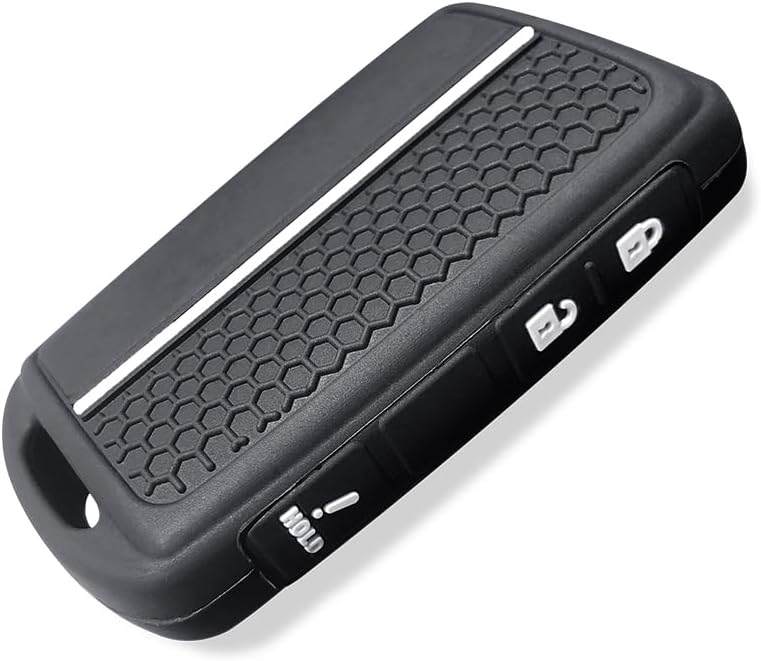 7Cylinder Silicone 3 Button Key Fob Cover Compatible with Mazda - 2 Pcs Cushiony Anti Dust Fob Cover (Black & White) - Image 2