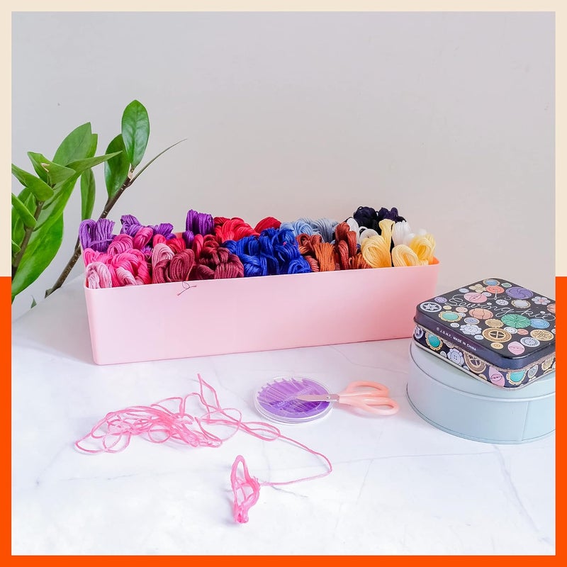 Bathla منظمات الأدراج (مجموعة من 4) - 5 شبكات لون رمادي متعدد الاستخدامات لفواصل تخزين الخزائن | منظمات خزانة قابلة للتكديس للجوارب، الملابس الداخلية، الرباط، المجوهرات والقرطاسية | صندوق تخزين بلاستيكي - Image 5