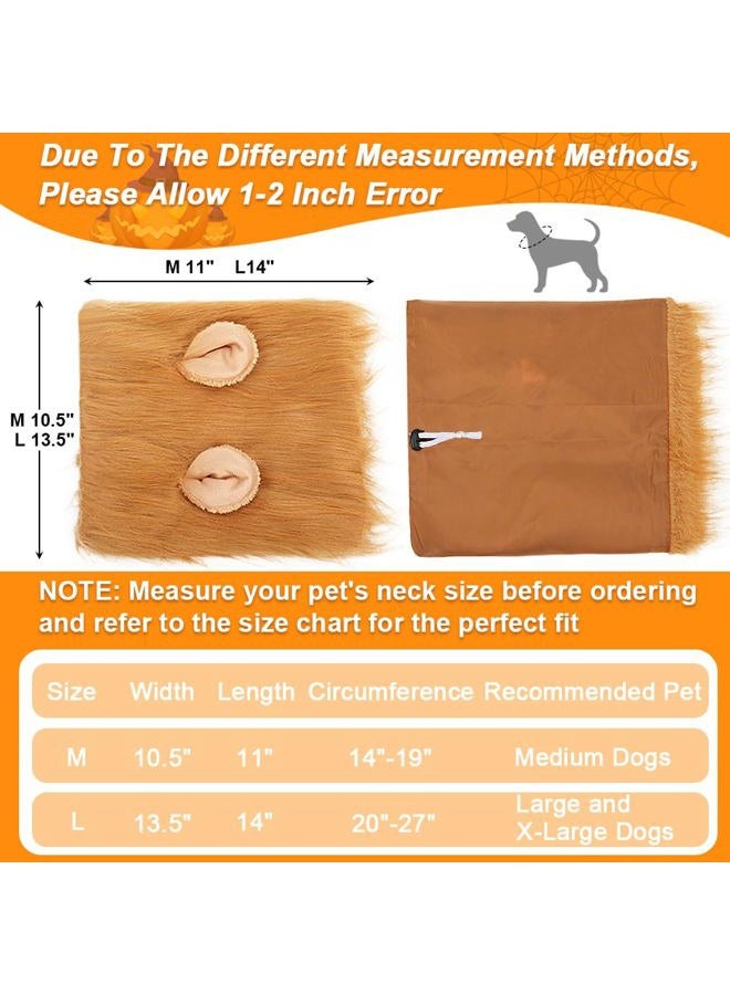 Vivifying Lion Mane Costume, Adjustable Pet Lion Mane Wig with Ears for Medium and Large Dog - Image 3