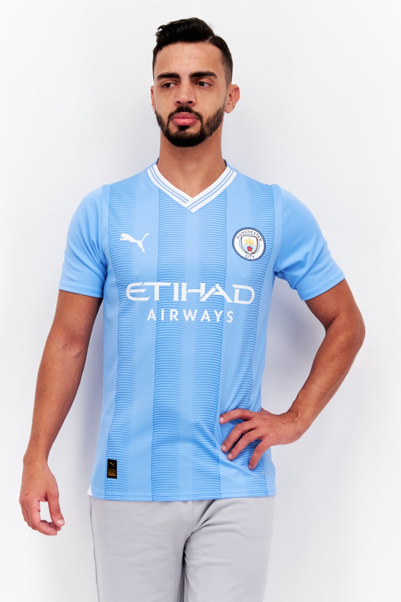 PUMA Men Sportswear Fit Manchester City Home Jersey, Light Blue - Image 1