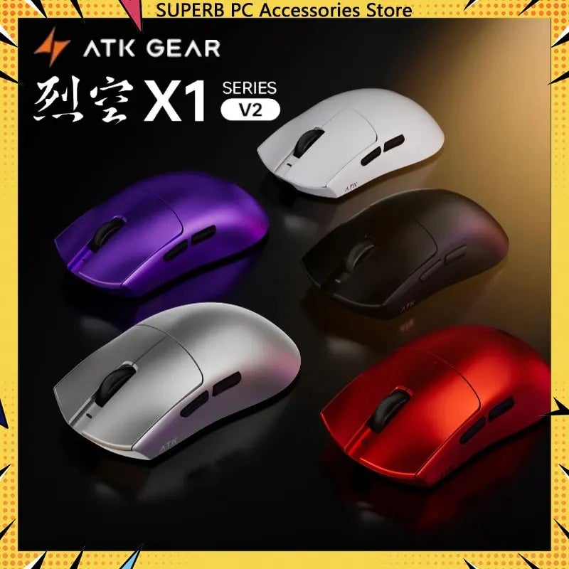 اي تي كي ماوس ATK X1 V2 Ultimate Wireless Gaming Mouse, 8KHz, PAW3950 Ultra, Lightweight Ergonomic High Performance Fps, for PC - Image 3