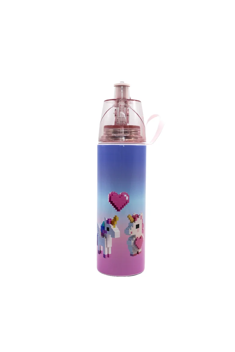 مون MOON Kids Water Bottle with Spray Mist | Cooling Spray | BPA-Free  Stainless Steel | Leak-Proof for School, Camping, Hiking, Outdoor Play | Boys Water Bottle |500ml