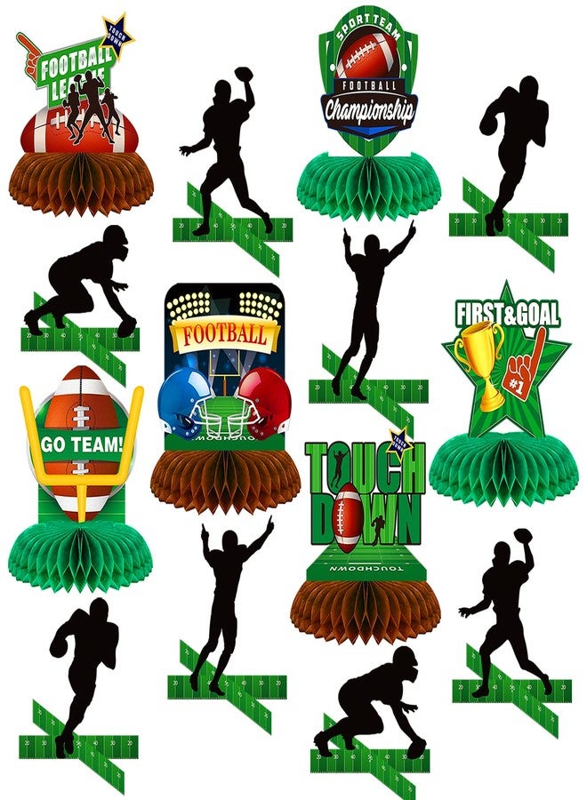 WEEPA 14 Pcs Football Party Decorations Football Honeycomb Table Centerpiece Football Party Favors for Sports Theme Party Decorations - Image 1