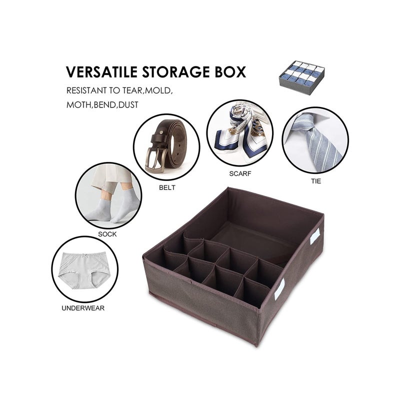 NFI essentials NFI essentials Foldable Cloth Standard Storage Box Cube Basket Bins Containers Divider with Drawers for Underwear Bras Shirt Socks Ties Scarves Homewares and Accessorie 1  - Image 5