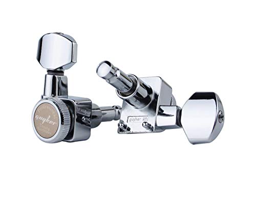 Guyker 6 In-line Guitar Locking Tuners – 1:18 Locking Tuning Key Pegs Tuners – Chrome - Image 3