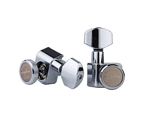 Guyker 6 In-line Guitar Locking Tuners – 1:18 Locking Tuning Key Pegs Tuners – Chrome - Image 5
