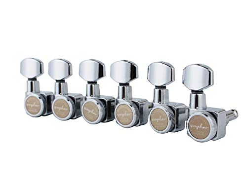 Guyker 6 In-line Guitar Locking Tuners – 1:18 Locking Tuning Key Pegs Tuners – Chrome - Image 2