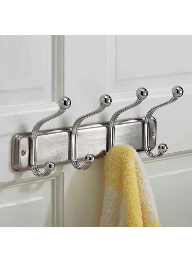 InterDesign York Lyra Durable Wall Mount Storage Hook Rack Chrome 54170  - Image 3