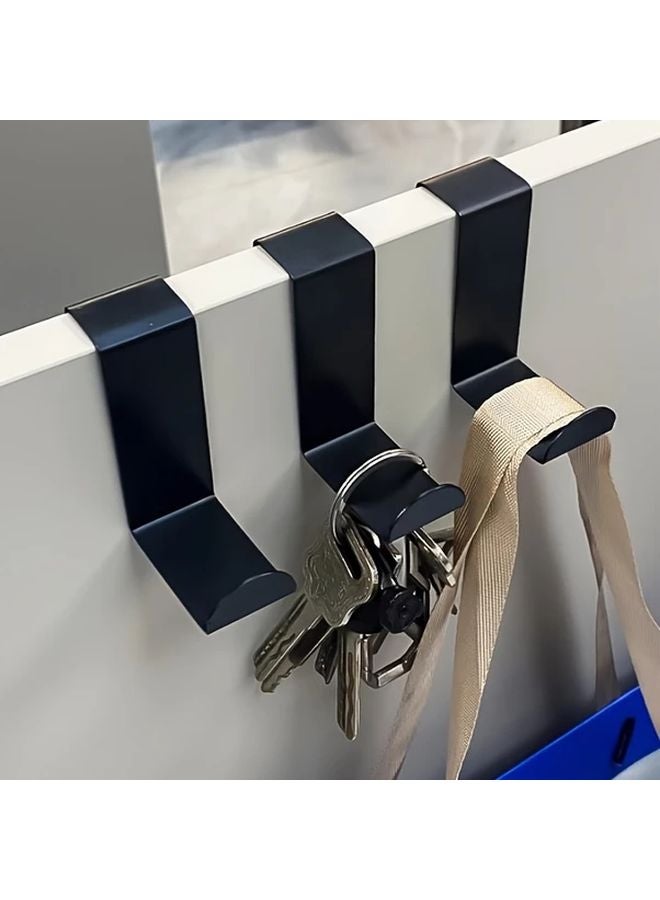 3 قطع من خطاطيف Z الأسود غير اللامع للمطبخ، طاولة بجانب السرير، باب قابل للطي، سهل التركيب - Image 5