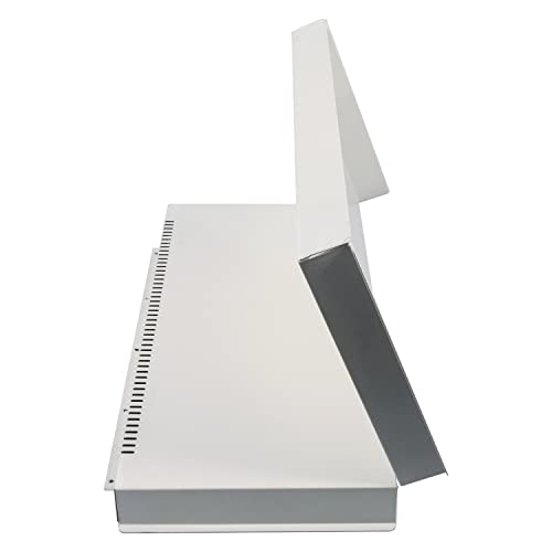 Camco Camper/RV Stove Top Cover | Features Hinged Design for Easy Access to Front Burners & Fits Most 3 or 4 Burner RV/Boat Stoves | Crafted of 20-Gauge Steel w/Powder-Coated Finish | White (43557) - Image 1