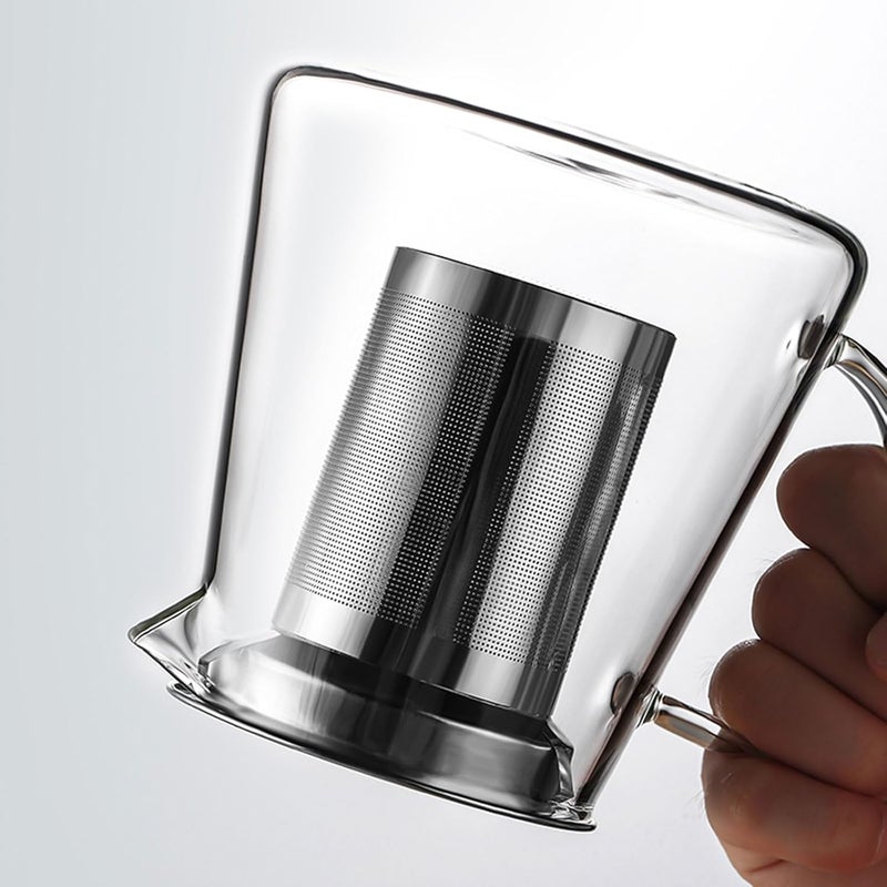 Eworld Glass Teapot Set with 950ml Kettle & 4 Cups, Stovetop & Microwave Safe with Infuser - Image 5