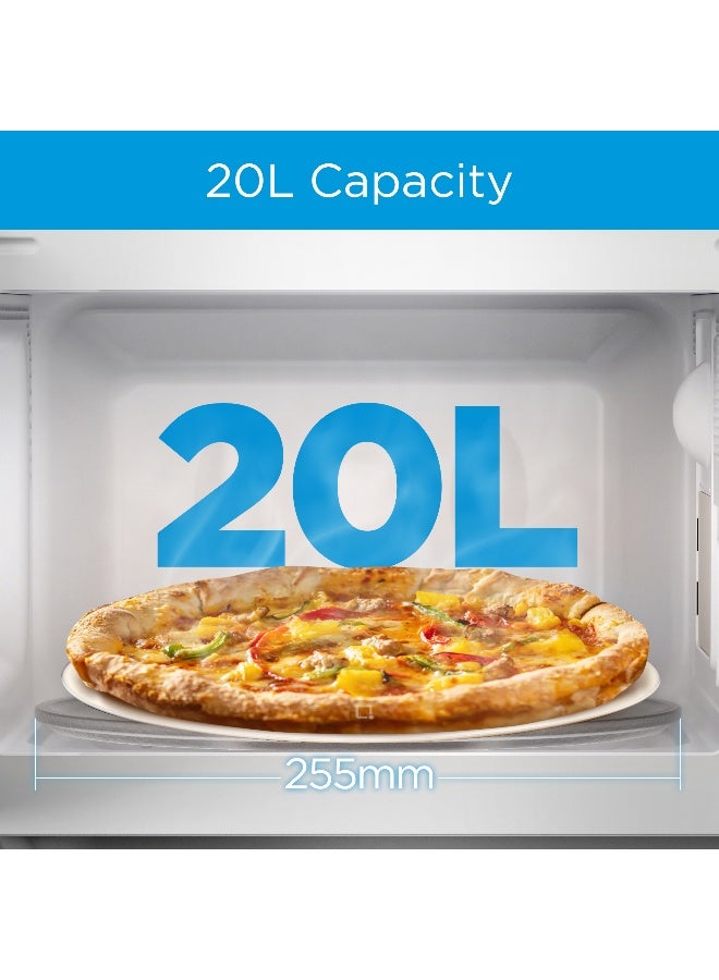 مديا مايديا فرن ميكروويف رقمي 20 لتر 700 واط EM720C2GSS أبيض 20 L 700 W EM720C2GSS white - Image 2