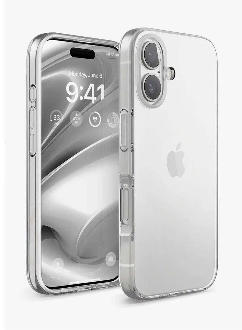 Crystal Clear Transparent Phone Case for iPhone 16 Plus – Slim Ulta Thin Hard TPU Shockproof Cover, Anti-Yellowing Crystal Clear Protective Back Case with Camera Protection - Image 1