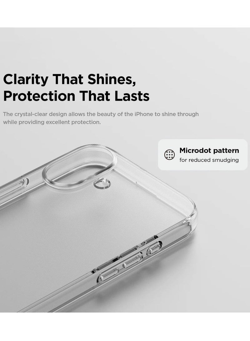 Crystal Clear Transparent Phone Case for iPhone 16 Plus – Slim Ulta Thin Hard TPU Shockproof Cover, Anti-Yellowing Crystal Clear Protective Back Case with Camera Protection - Image 2