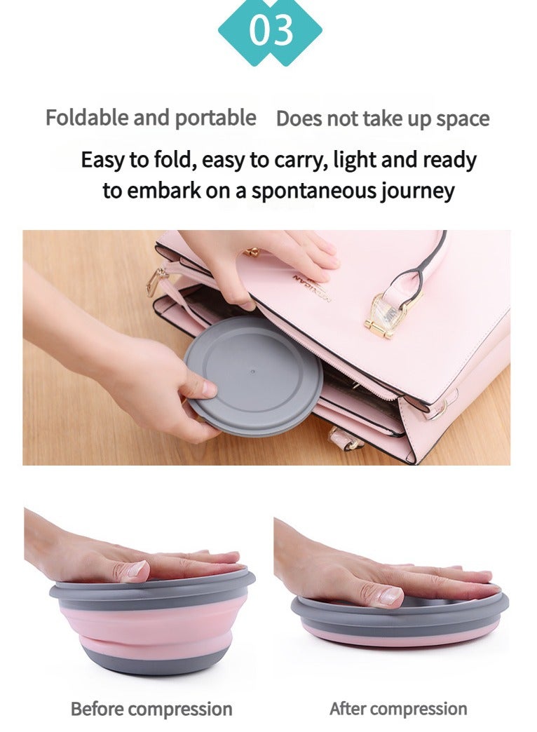 3Pcs Folding Bowl Portable Tableware Telescopic Outdoor Compression Travel Tourism Picnic Supplies Baby Picnic Anti-fall Lunch Box  - Image 4