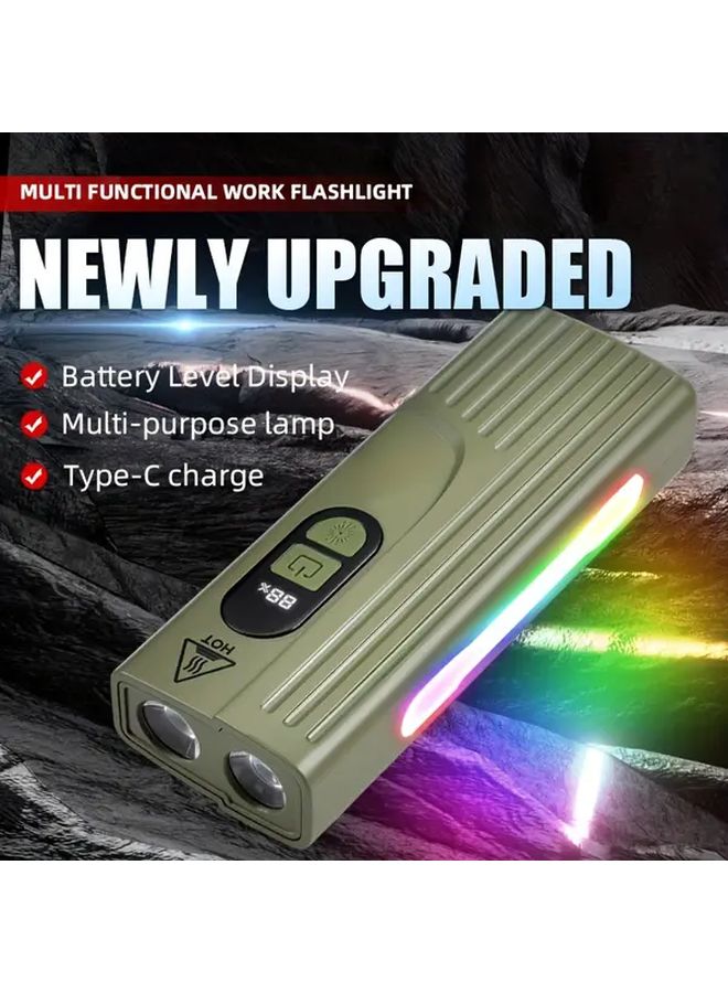 Green Hands Free LED Flashlight 1800mAh Rechargeable Super Bright For Bicycle Camping - Image 3