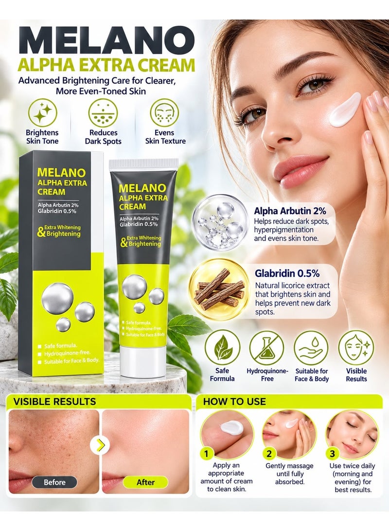 Melano Pharma Alpha Extra Whitening And Brightening Cream 30g - Image 2