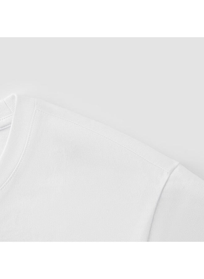 Semir Men's Slim Fit Spring New Pure Cotton Short Sleeve T-shirt Solid Color Inner Wear White T-shirt 109925100101 - Image 5